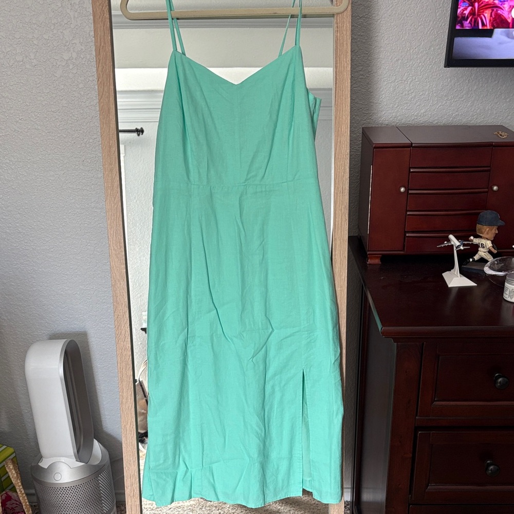 NWT J. Crew Aqua Sleeveless Dress